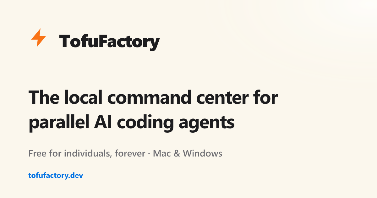 Run Multiple Claude Code & Codex Agents in Parallel | TofuFactory
